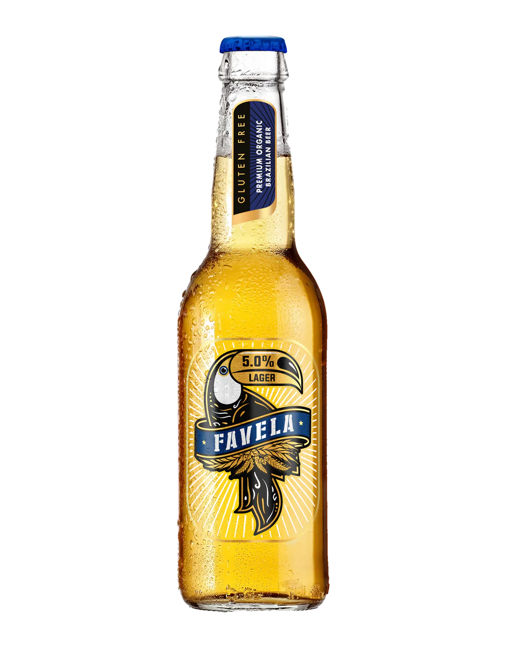 Favela Brazilian Lager Beer – 24 x 330ml Bottles | Organic, Vegan & Gluten Free