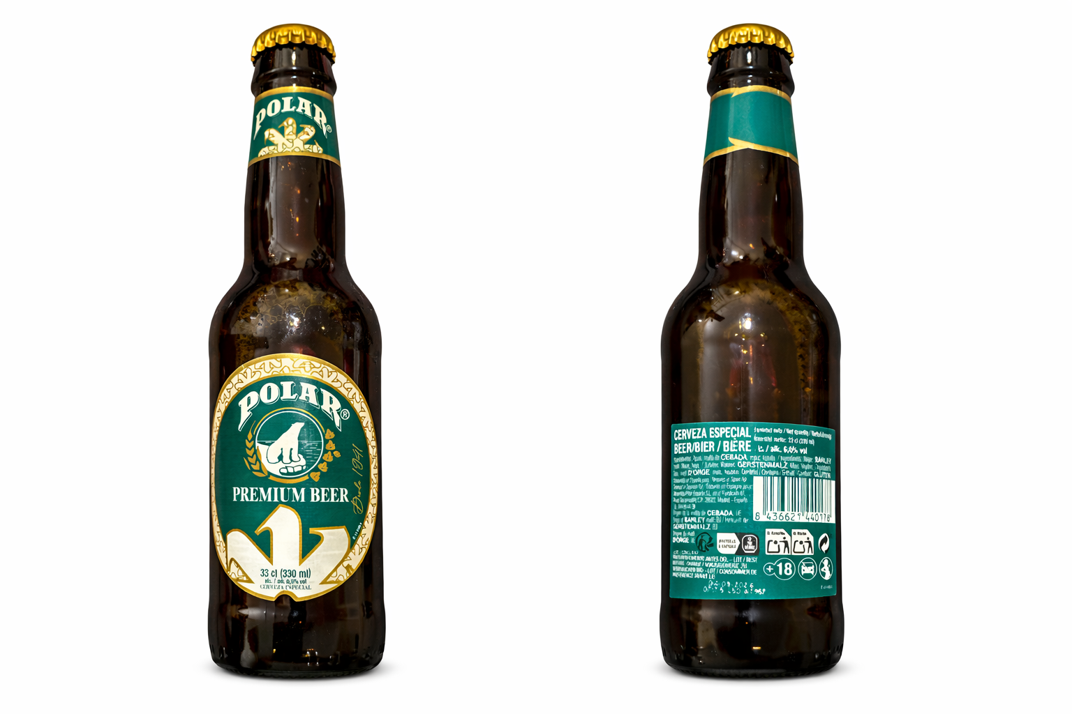 Polar Premium Beer – Venezuelan Lager | 330ml Bottle