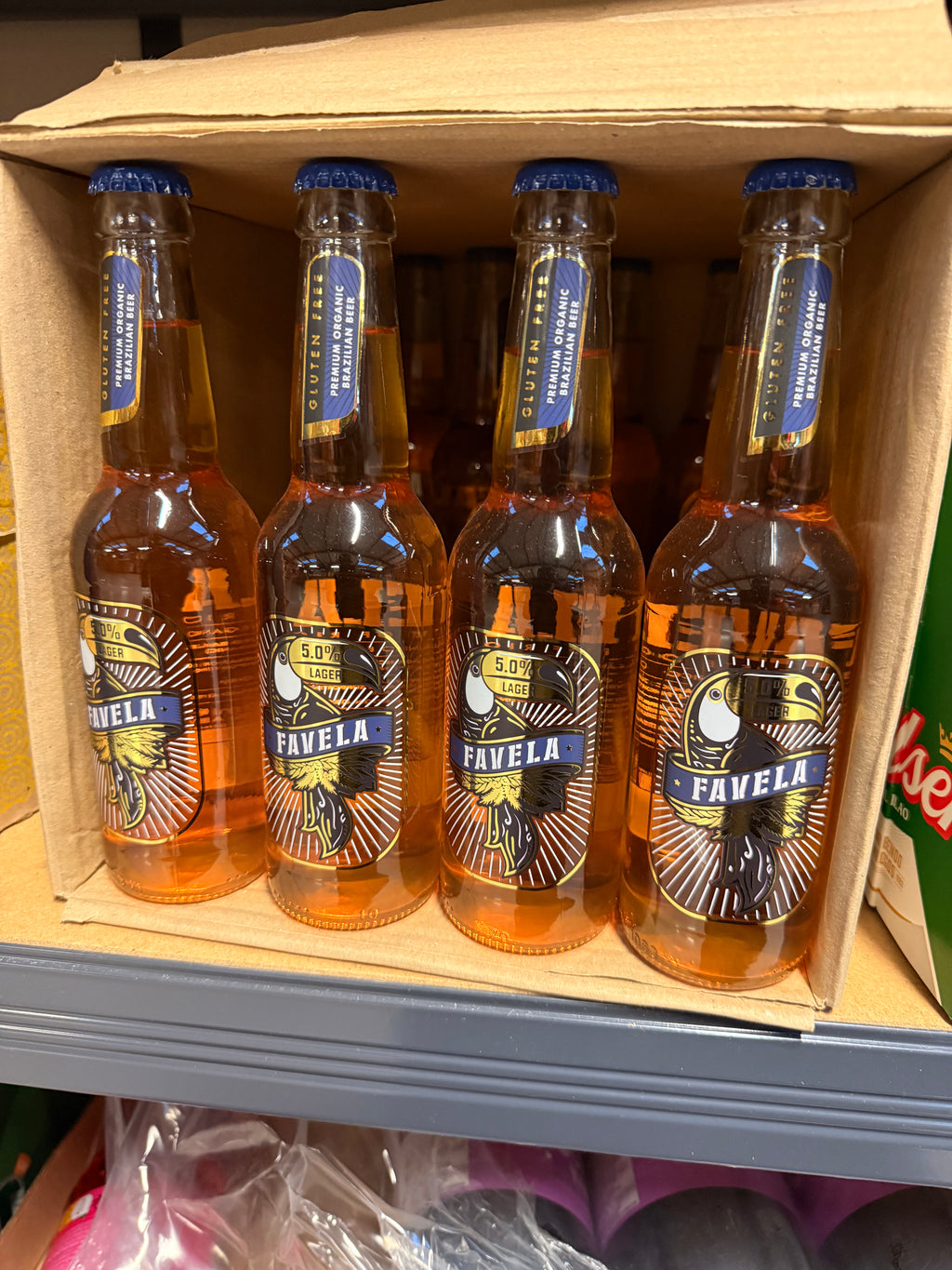 Favela Brazilian Lager Beer – 24 x 330ml Bottles | Organic, Vegan & Gluten Free