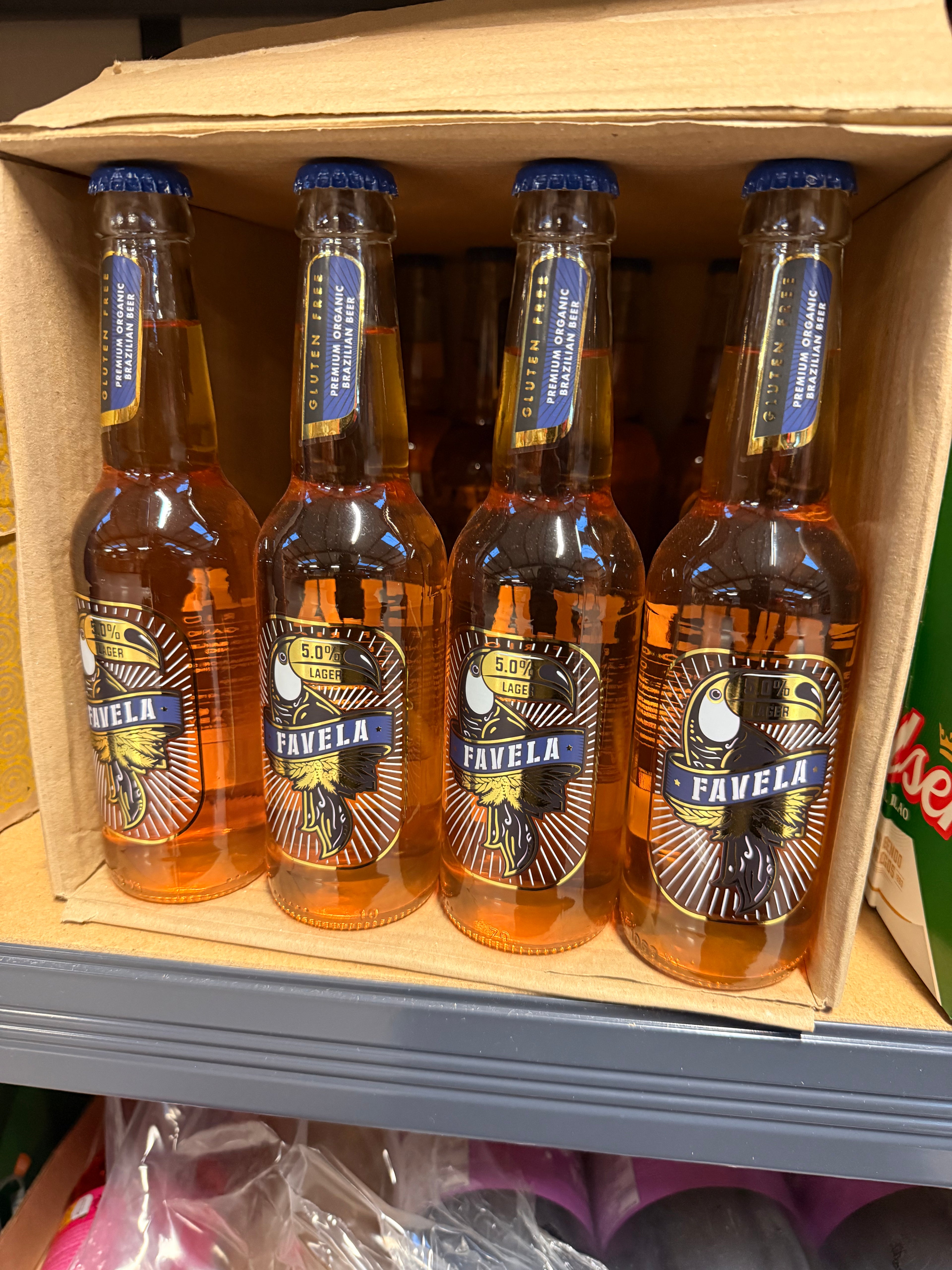 Favela Brazilian Lager Beer – 24 x 330ml Bottles | Organic, Vegan & Gluten Free